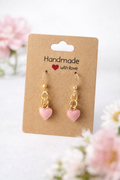Heart Dangle Earrings – Hypoallergenic Plastic Posts