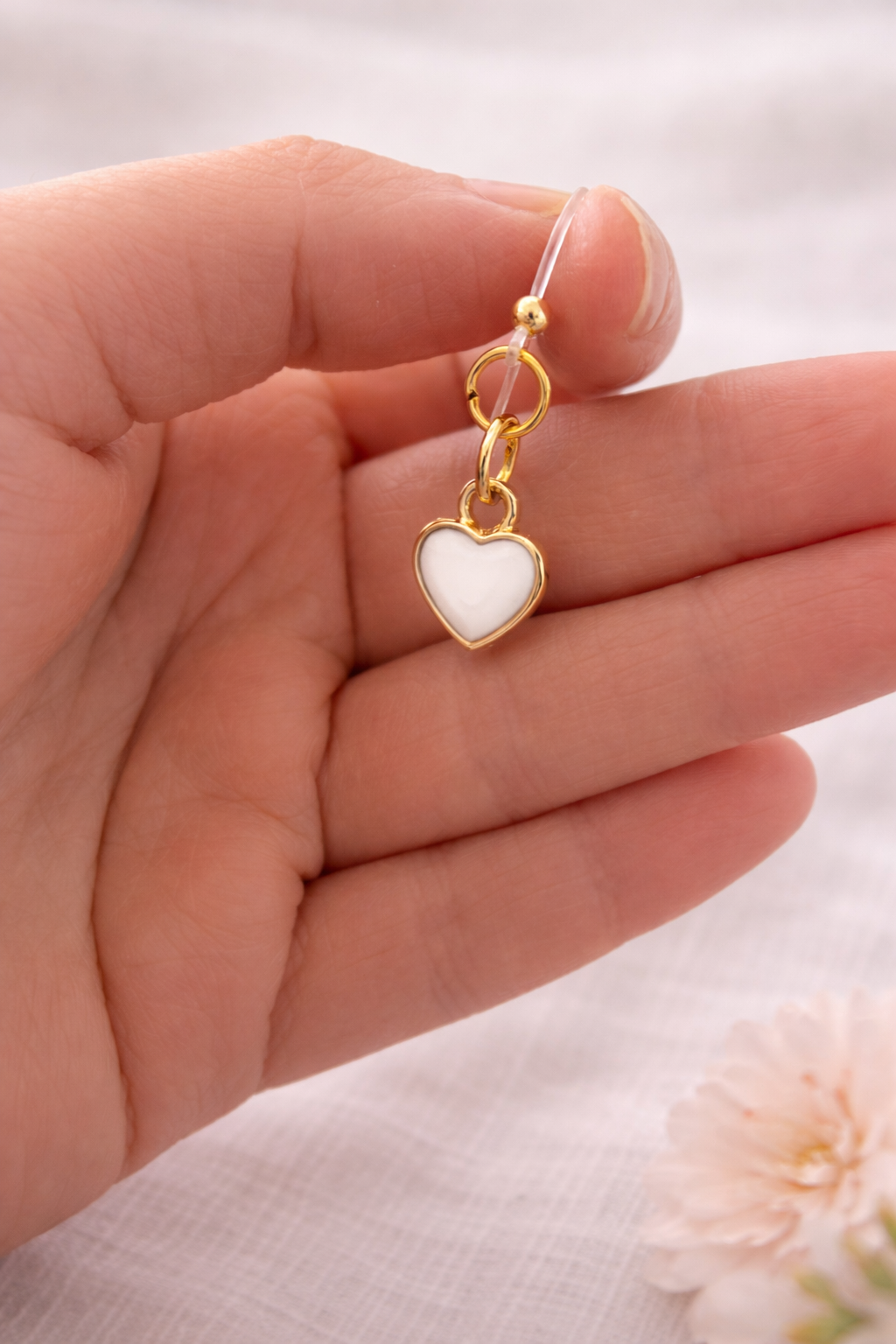 Heart Dangle Earrings – Hypoallergenic Plastic Posts