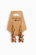 Teddy Bear Drop Earrings – Sensitive Ears | Cute Plastic Post Earrings