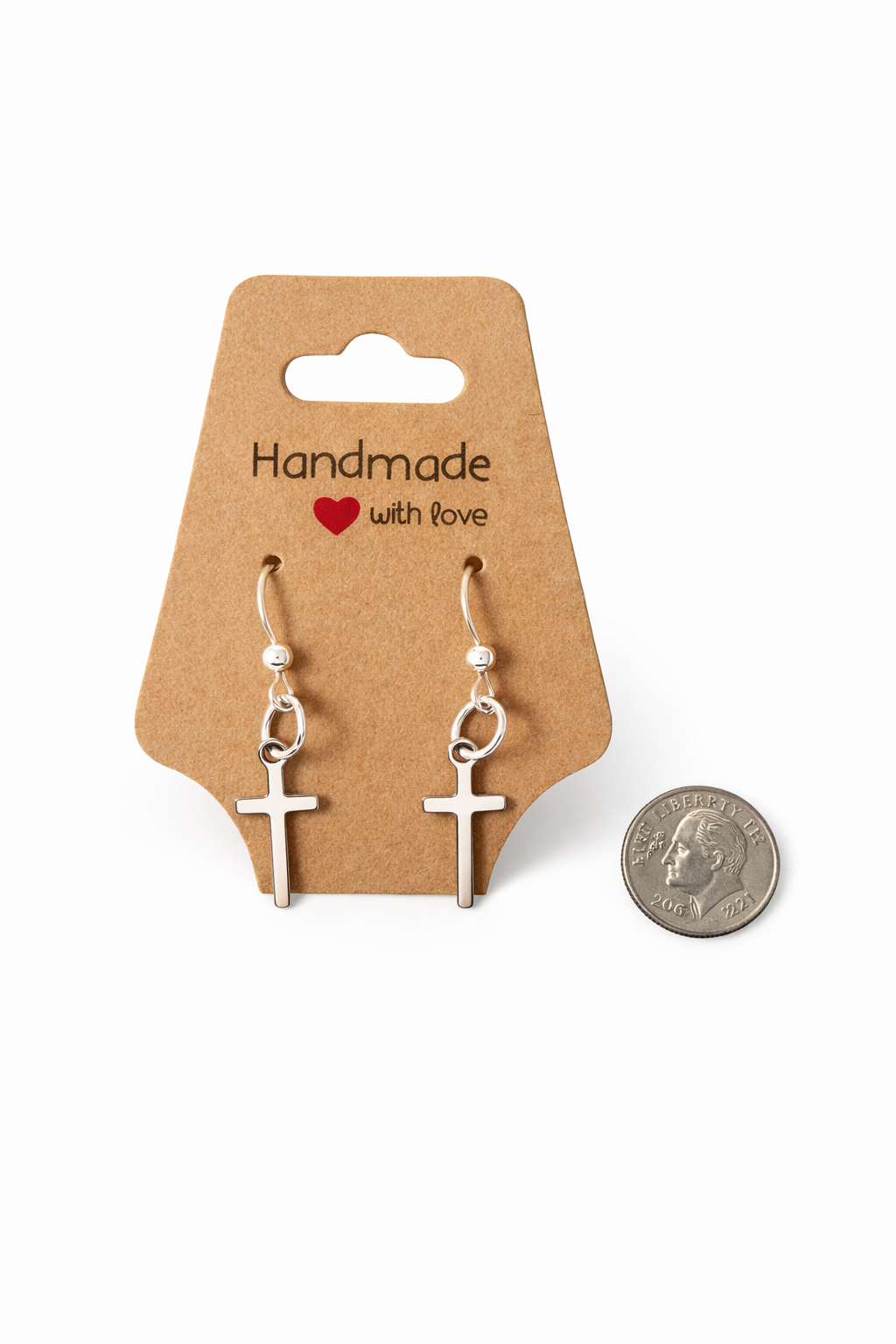 Cross Earrings | Plastic Post & Metal-Free Post