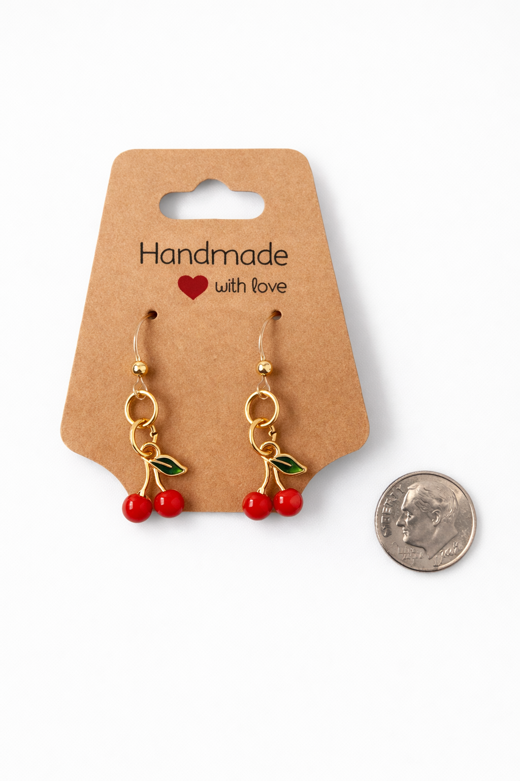 Sweet Cherry Earrings | Plastic Post | Sensitive Ear Friendly
