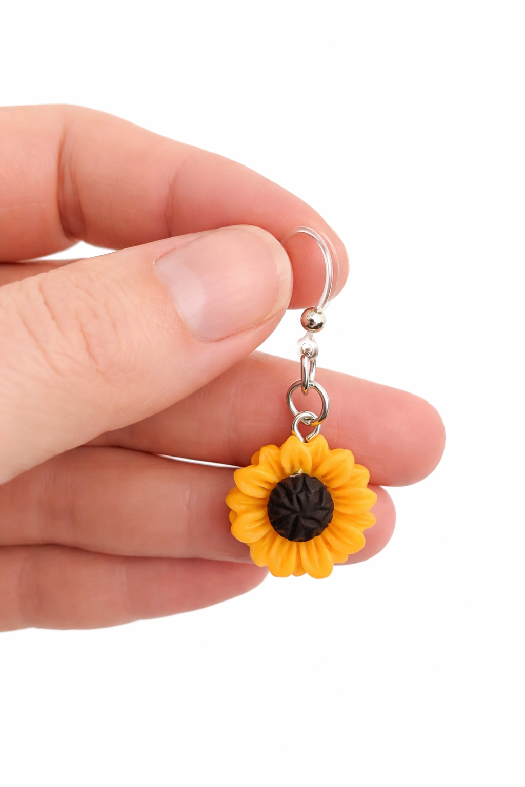 Sunflower Dangle Earrings – Plastic Post | Metal-Free | Sensitive Ear Friendly